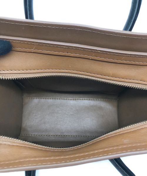 CELINE（セリーヌ）CELINE (セリーヌ) ナノショッパー ブラウン×ブラック×ホワイト サイズ:-の古着・服飾アイテム