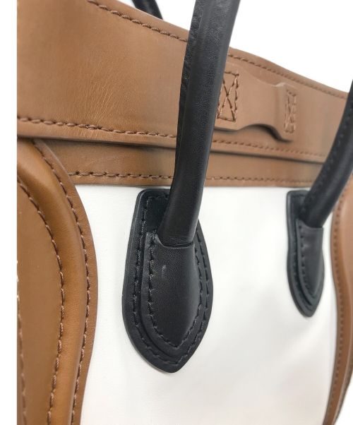 CELINE（セリーヌ）CELINE (セリーヌ) ナノショッパー ブラウン×ブラック×ホワイト サイズ:-の古着・服飾アイテム