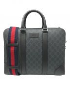 GUCCIグッチ）の古着「GGスプリームブリーフケース」｜ブラック