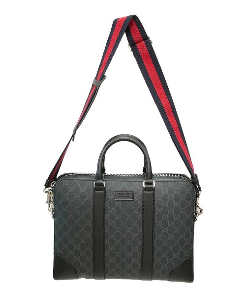 GUCCI（グッチ）GUCCI (グッチ) GGスプリームブリーフケース ブラック サイズ:-の古着・服飾アイテム