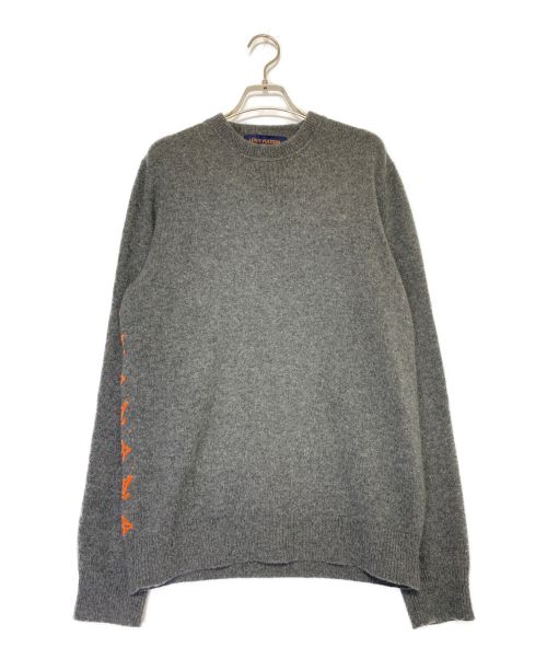 LOUIS VUITTON（ルイ ヴィトン）LOUIS VUITTON (ルイ ヴィトン) モノグラムニット グレー サイズ:Mの古着・服飾アイテム