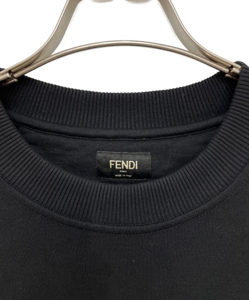 FENDI（フェンディ）FENDI (フェンディ) ロゴスウェット ブラック サイズ:XLの古着・服飾アイテム