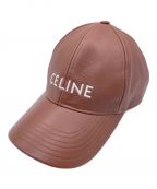 CELINEセリーヌ）の古着「21AW レザー6パネルキャップ」｜ブラウン