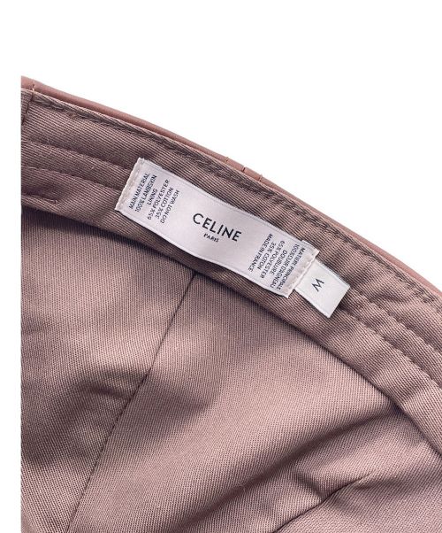 CELINE（セリーヌ）CELINE (セリーヌ) 21AW レザー6パネルキャップ ブラウン サイズ:Mの古着・服飾アイテム