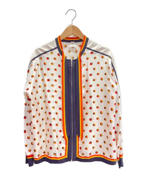 HERMES（エルメス）HERMES (エルメス) 総柄シルクジャケット ホワイト サイズ:34の古着・服飾アイテム