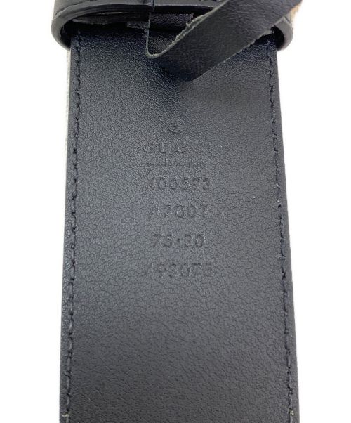 GUCCI（グッチ）GUCCI (グッチ) ダブルGバックルレザーベルト ブラック サイズ:75・30の古着・服飾アイテム