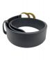GUCCI (グッチ) ダブルGバックルレザーベルト ブラック サイズ:75・30：34800円