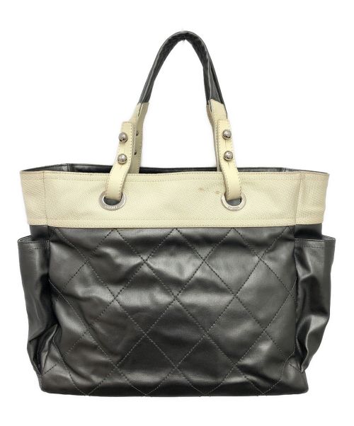 CHANEL（シャネル）CHANEL (シャネル) ナイロン切替ハンドバッグ シルバー サイズ:-の古着・服飾アイテム