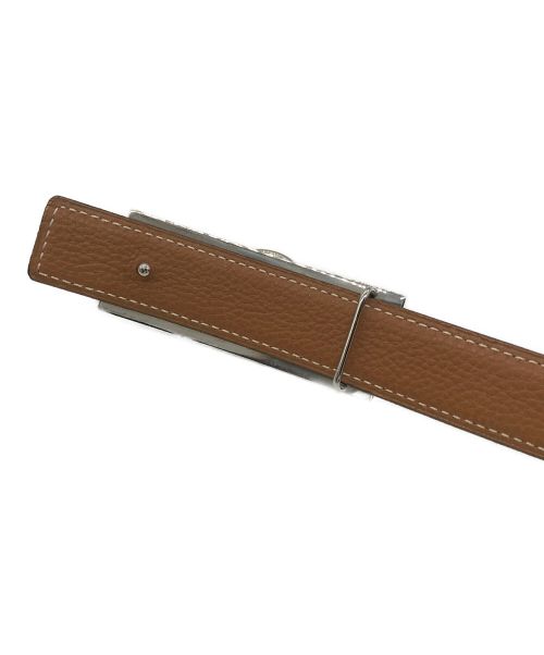 HERMES（エルメス）HERMES (エルメス) メドール レザーベルト ブラック サイズ:80の古着・服飾アイテム