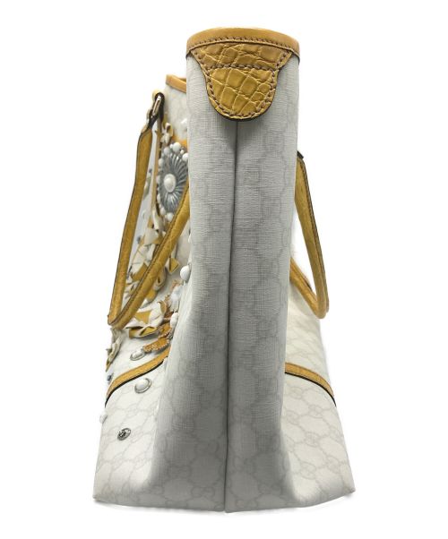 GUCCI（グッチ）GUCCI (グッチ) GGビニール・ジョイシリーズ トートGM ホワイト サイズ:GMの古着・服飾アイテム
