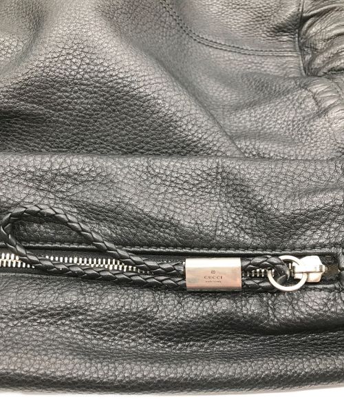 GUCCI（グッチ）GUCCI (グッチ) レザーリュック ブラック サイズ:-の古着・服飾アイテム