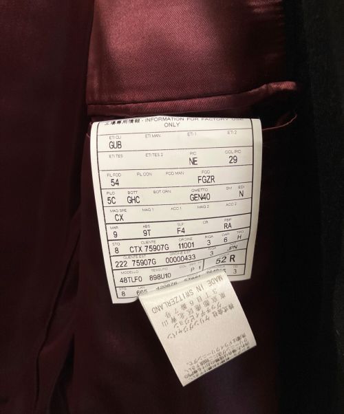 GUCCI（グッチ）GUCCI (グッチ) カシミヤチェスターコート ブラック サイズ:52の古着・服飾アイテム