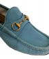 中古・古着 GUCCI (グッチ) ヌバックビットローファー ブルー サイズ:6：17800円
