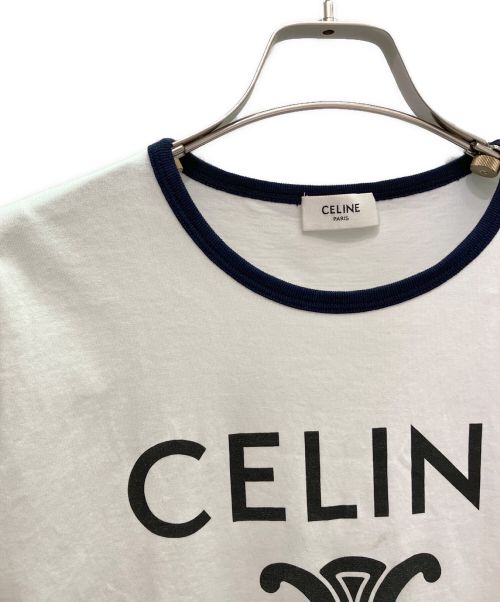 CELINE（セリーヌ）CELINE (セリーヌ) トリオンフプリント Tシャツ ホワイト サイズ:Sの古着・服飾アイテム