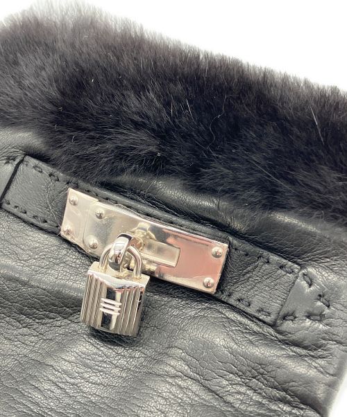 HERMES（エルメス）HERMES (エルメス) ケリーレザーグローブ ブラック サイズ:8の古着・服飾アイテム