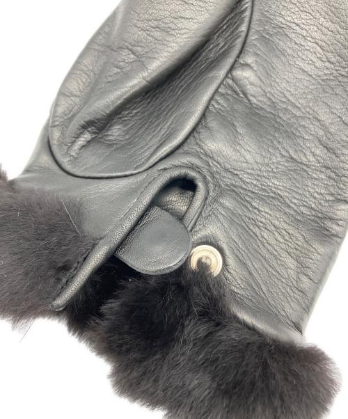 HERMES（エルメス）HERMES (エルメス) ケリーレザーグローブ ブラック サイズ:8の古着・服飾アイテム