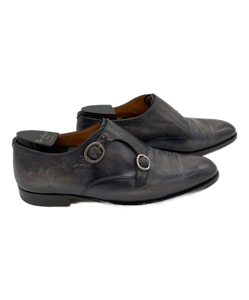Berluti（ベルルッティ）Berluti (ベルルッティ) ダブルモンクトラップレザーシューズ ネイビー サイズ:7 1/2の古着・服飾アイテム