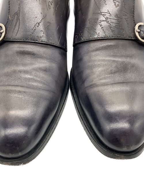 Berluti（ベルルッティ）Berluti (ベルルッティ) ダブルモンクトラップレザーシューズ ネイビー サイズ:7 1/2の古着・服飾アイテム