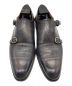 Berluti (ベルルッティ) ダブルモンクトラップレザーシューズ ネイビー サイズ:7 1/2：85800円