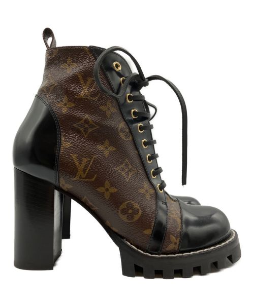 LOUIS VUITTON（ルイ ヴィトン）LOUIS VUITTON (ルイ ヴィトン) スタートレイルラインモノグラムブーツ ブラック サイズ:39の古着・服飾アイテム