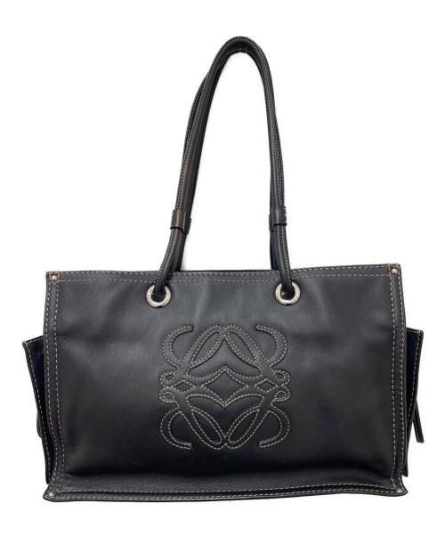 LOEWE（ロエベ）LOEWE (ロエベ) レザーハンドバッグ ブラック サイズ:-の古着・服飾アイテム