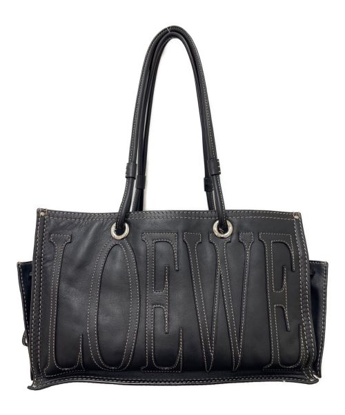 LOEWE（ロエベ）LOEWE (ロエベ) レザーハンドバッグ ブラック サイズ:-の古着・服飾アイテム
