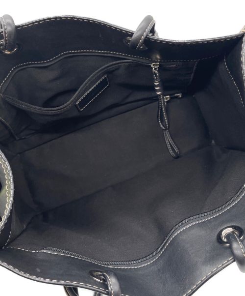 LOEWE（ロエベ）LOEWE (ロエベ) レザーハンドバッグ ブラック サイズ:-の古着・服飾アイテム