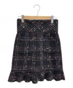 CHANELシャネル）の古着「ツイードスカート」｜ブラック