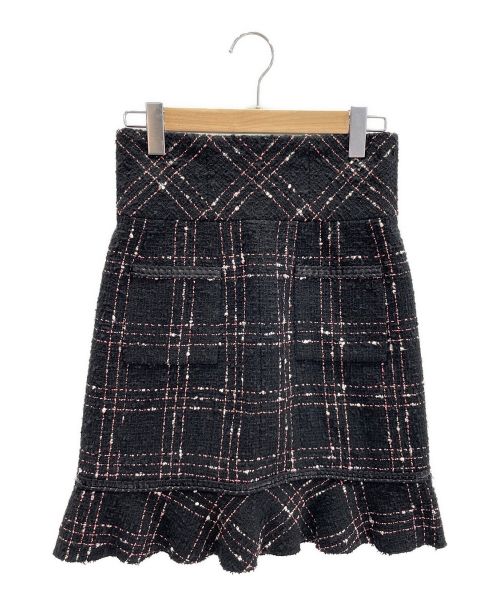 CHANEL（シャネル）CHANEL (シャネル) ツイードスカート ブラック サイズ:38の古着・服飾アイテム