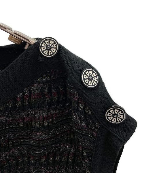 CHANEL（シャネル）CHANEL (シャネル) ニットワンピース ブラック サイズ:34の古着・服飾アイテム