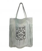 LOEWEロエベ）の古着「Vertical Tote Fringe Paula Bag」｜ミント