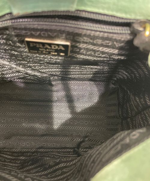 PRADA（プラダ）PRADA (プラダ) キルティングチェーンショルダーバッグ ミント サイズ:-の古着・服飾アイテム