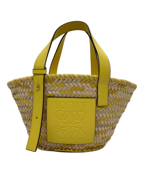 LOEWE（ロエベ）LOEWE (ロエベ) バスケットバッグ スモール ベージュ×イエローの古着・服飾アイテム