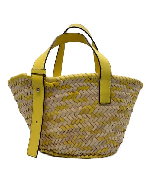 LOEWE（ロエベ）LOEWE (ロエベ) バスケットバッグ スモール ベージュ×イエローの古着・服飾アイテム