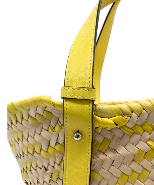 LOEWE（ロエベ）LOEWE (ロエベ) バスケットバッグ スモール ベージュ×イエローの古着・服飾アイテム