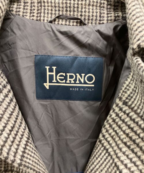HERNO（ヘルノ）HERNO (ヘルノ) Laminarウールコート ベージュ サイズ:XLの古着・服飾アイテム