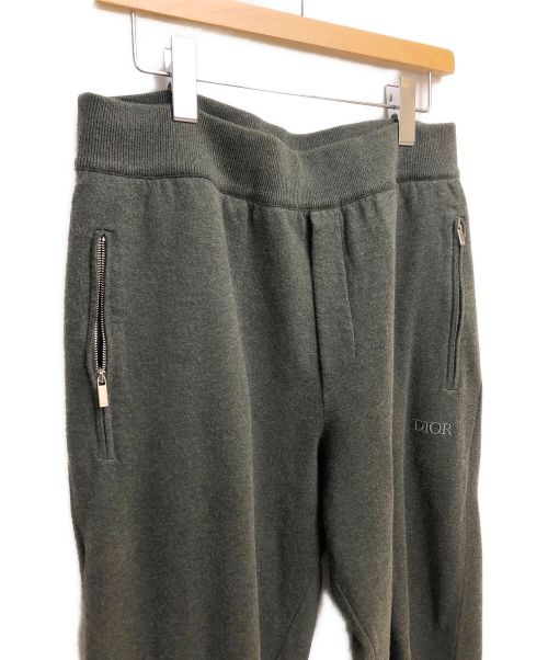 Christian Dior（クリスチャン ディオール）Christian Dior (クリスチャン ディオール) カシミヤ混スウェットパンツ カーキ サイズ:Lの古着・服飾アイテム