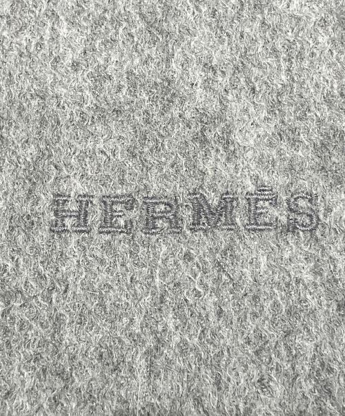 HERMES（エルメス）HERMES (エルメス) 大判ブランケット ライトグレーの古着・服飾アイテム