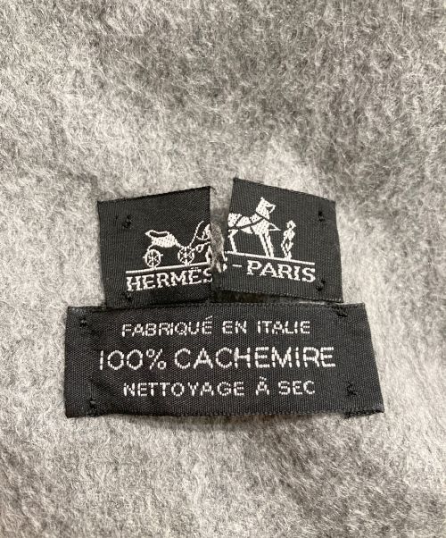 HERMES（エルメス）HERMES (エルメス) 大判ブランケット ライトグレーの古着・服飾アイテム