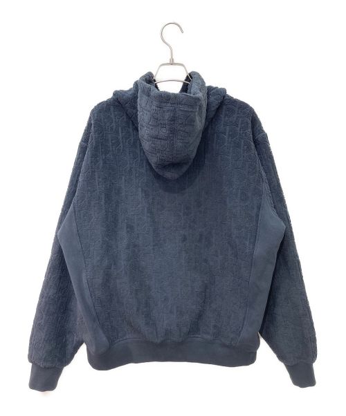 Christian Dior（クリスチャン ディオール）Christian Dior (クリスチャン ディオール) オブリーク テリーコットン ジャカードパイルパーカー ネイビー サイズ:Lの古着・服飾アイテム