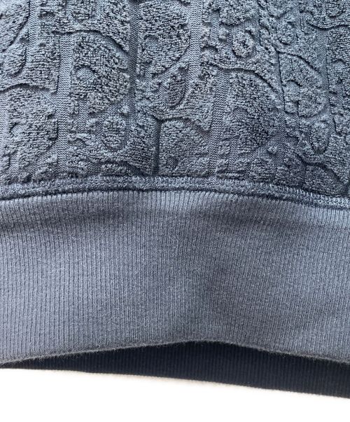Christian Dior（クリスチャン ディオール）Christian Dior (クリスチャン ディオール) オブリーク テリーコットン ジャカードパイルパーカー ネイビー サイズ:Lの古着・服飾アイテム