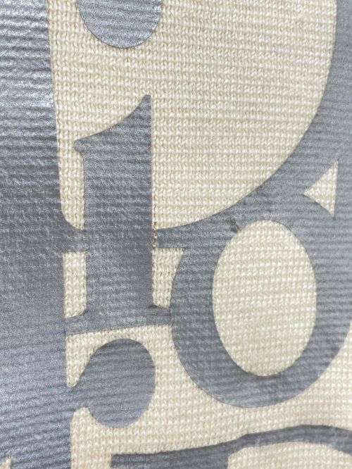 Christian Dior（クリスチャン ディオール）Christian Dior (クリスチャン ディオール) 21SS リフレクティブオブリークオーバーサイズニット ベージュ サイズ:Lの古着・服飾アイテム