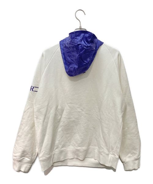 Christian Dior（クリスチャン ディオール）Christian Dior (クリスチャン ディオール) 21SS トロッター柄フード ハーフジップパーカー ホワイト×パープル サイズ:Lの古着・服飾アイテム