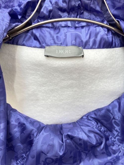 Christian Dior（クリスチャン ディオール）Christian Dior (クリスチャン ディオール) 21SS トロッター柄フード ハーフジップパーカー ホワイト×パープル サイズ:Lの古着・服飾アイテム