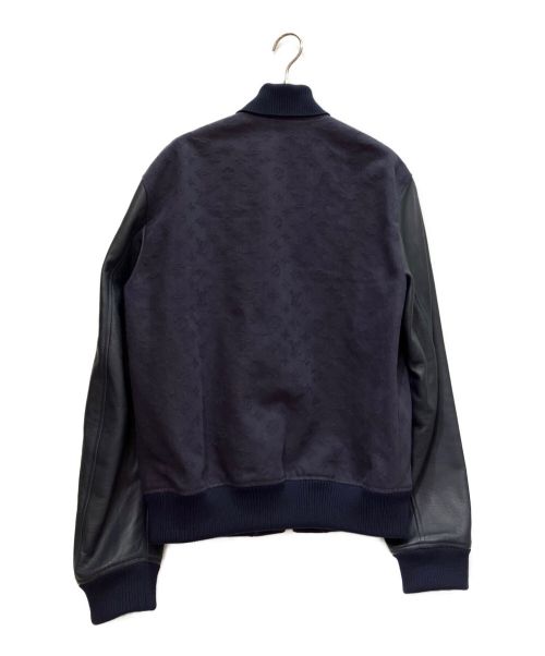 LOUIS VUITTON（ルイ ヴィトン）LOUIS VUITTON (ルイ ヴィトン) レザー切替モノグラムデニムブルゾン ネイビー サイズ:44の古着・服飾アイテム