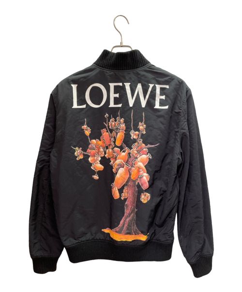 LOEWE（ロエベ）LOEWE (ロエベ) バックプリントボンバージャケット ブラック サイズ:46の古着・服飾アイテム