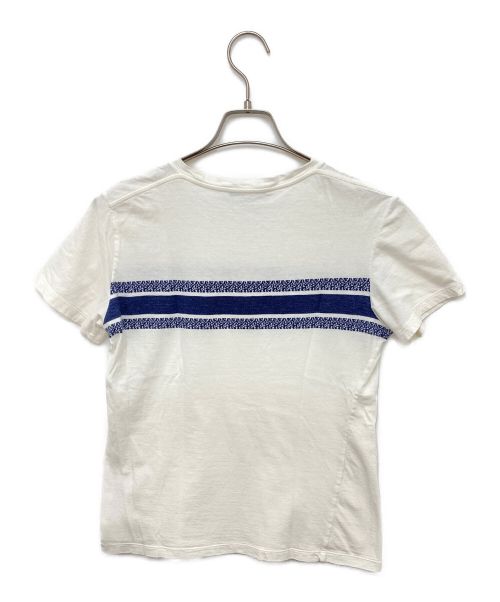 Christian Dior（クリスチャン ディオール）Christian Dior (クリスチャン ディオール) シグネチャーロゴ Tシャツ ホワイト×ブルー サイズ:Mの古着・服飾アイテム