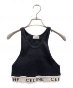 CELINEセリーヌ）の古着「リブロゴベアトップ」｜ブラック
