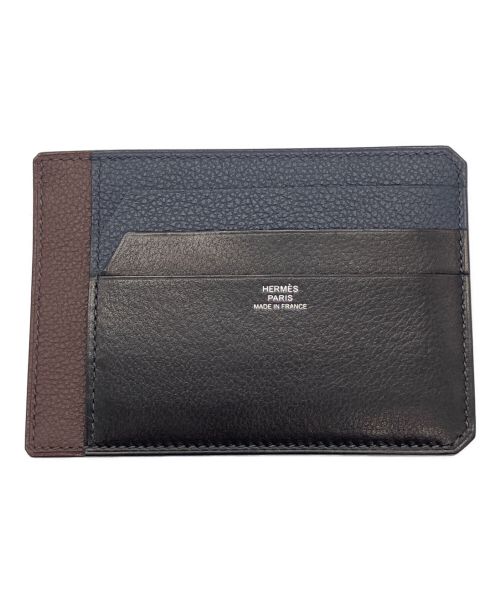 HERMES（エルメス）HERMES (エルメス) シティ8CCカードケース ブラック×ネイビーの古着・服飾アイテム