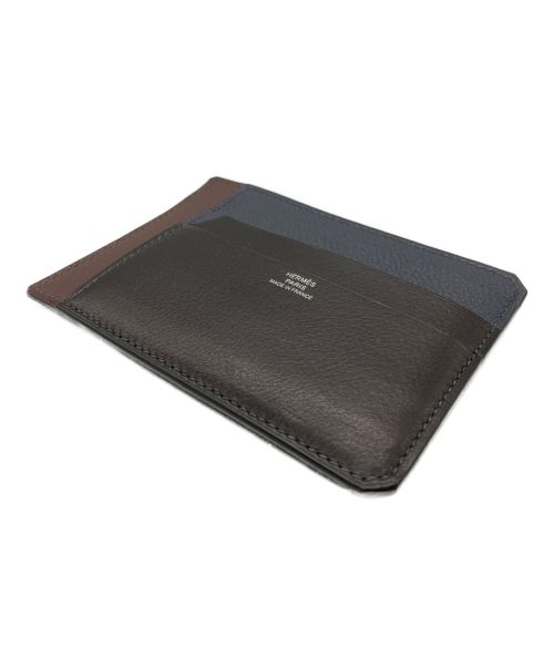 HERMES（エルメス）HERMES (エルメス) シティ8CCカードケース ブラック×ネイビーの古着・服飾アイテム